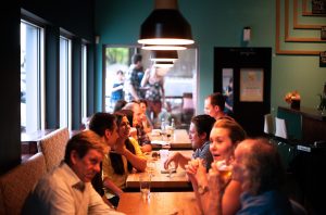 People around a dinner table